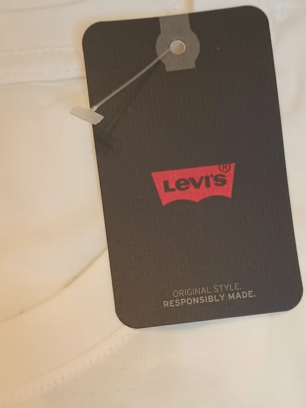 Men's Levi's White Crewneck T-Shirt with‎ Graphics On The Back 3XL